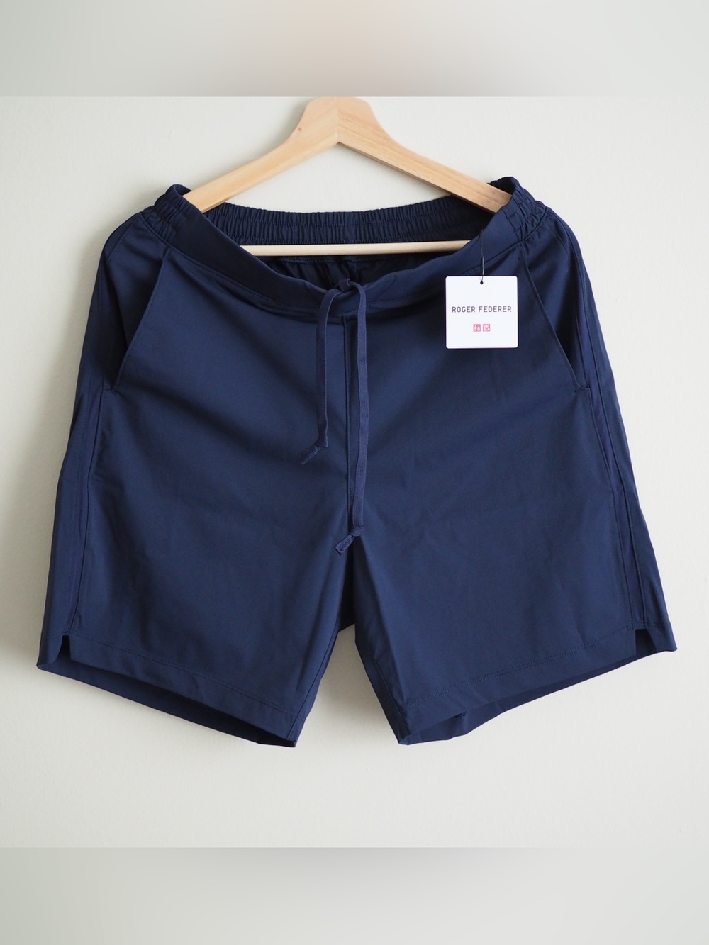 Roger Federer Ultra Stretch Active Uniqlo Tennis Shorts Men Navy Size Medium